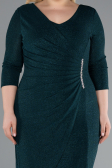 Robe De Invitation Grande Taille Midi Émeraude ABK1950