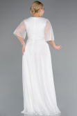 Robe Grande Taille Longue Blanc ABU4887
