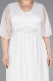 Robe Grande Taille Longue Blanc ABU4887