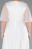 Robe Grande Taille Longue Blanc ABU4887