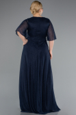 Robe Grande Taille Longue Bleu Marine ABU4887