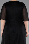 Robe Grande Taille Longue Noir ABU4887