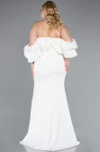 Robe de Soirée Grande Taille Longue Blanc ABU4990