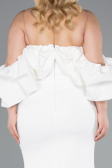 Robe de Soirée Grande Taille Longue Blanc ABU4990