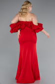 Robe de Soirée Grande Taille Longue Rouge ABU4990