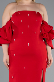 Robe de Soirée Grande Taille Longue Rouge ABU4990