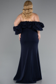 Robe de Soirée Grande Taille Longue Bleu Marine ABU4990