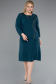 Robe De Invitation Grande Taille Midi Émeraude ABK2197