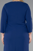 Robe De Invitation Grande Taille Midi Bleu Saxe ABK2197