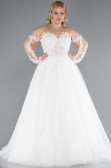 Robe de Mariée Grande Taillev Longue Blanc ABG041