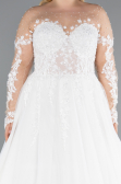 Robe de Mariée Grande Taillev Longue Blanc ABG041