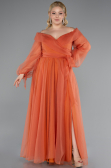 Robe Grande Taille Longue Orange ABU1535