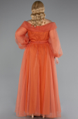 Robe Grande Taille Longue Orange ABU1535