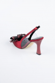 Chaussure De Soirée Satin Rouge Bordeaux MJS4100