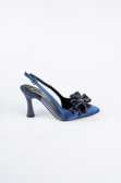 Chaussure De Soirée Satin Bleu Saxe MJS4100