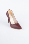 Stiletto Cuir Rouge Bordeaux AB1140