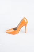 Stiletto Cuir Verni Orange ABR1140