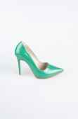 Stiletto Cuir Verni Vert ABR1140