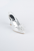 Chaussure de soirée Coupe Au Laser Argent MJ9003