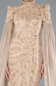 Tenue de Soirée Voilée Longue Or ABU4930
