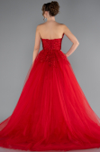 Robe De Soirée De Créateur Longue Rouge ABU4431