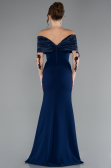 Robe de Soirée Longue Bleu Marine ABU4343