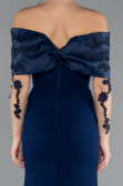 Robe de Soirée Longue Bleu Marine ABU4343
