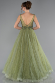 Robe De Soirée Longue Pistache vert ABU2131