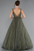 Robe De Soirée Longue Kaki ABU2131