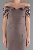 Robe De Soirée Midi Brun ABK2212