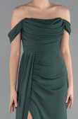 Robe de Soirée Longue Mousseline Émeraude ABU4925