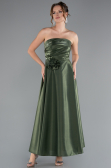 Robe de Cérémonie Midi Satin Kaki ABK2363