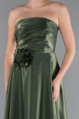 Robe de Cérémonie Midi Satin Kaki ABK2363