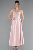 Robe de Cérémonie Midi Satin Poudre ABK2363