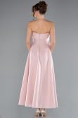 Robe de Cérémonie Midi Satin Poudre ABK2363