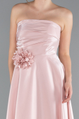 Robe de Cérémonie Midi Satin Poudre ABK2363
