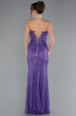 Robe Queue De Poisson Longue Violet ABU3768