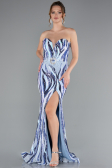 Robe de Soirée Longue Bleu ABU5024