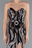 Robe de Soirée Longue Noir ABU4999