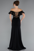 Robe de Soirée Longue Dantelle Noir ABU2261