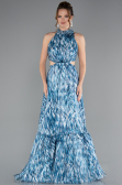 Robe de Soirée Longue Vert Pétrole ABU4686