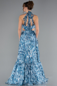 Robe de Soirée Longue Vert Pétrole ABU4686