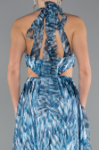 Robe de Soirée Longue Vert Pétrole ABU4686