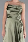 Robe de Cérémonie Courte Satin Kaki ABK2366