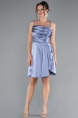 Robe de Cérémonie Courte Satin Indigo ABK2366