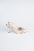 Chaussure De Soirée Coupe Au Laser Or MJ4101