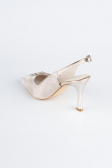 Chaussure De Soirée Coupe Au Laser Or MJ4101
