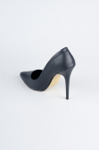 Stiletto Cuir Rouge Bleu Marine AB1140