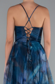 Robe de Soirée Longue Vert Pétrole ABU5053