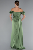 Robe De Fiançaille Satin Longue Kaki ABU1606